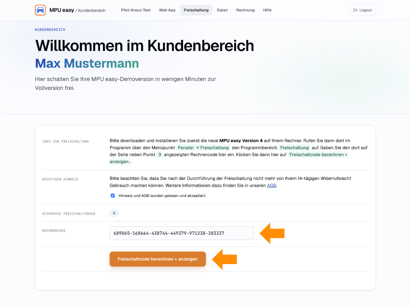 Kundenbereich
