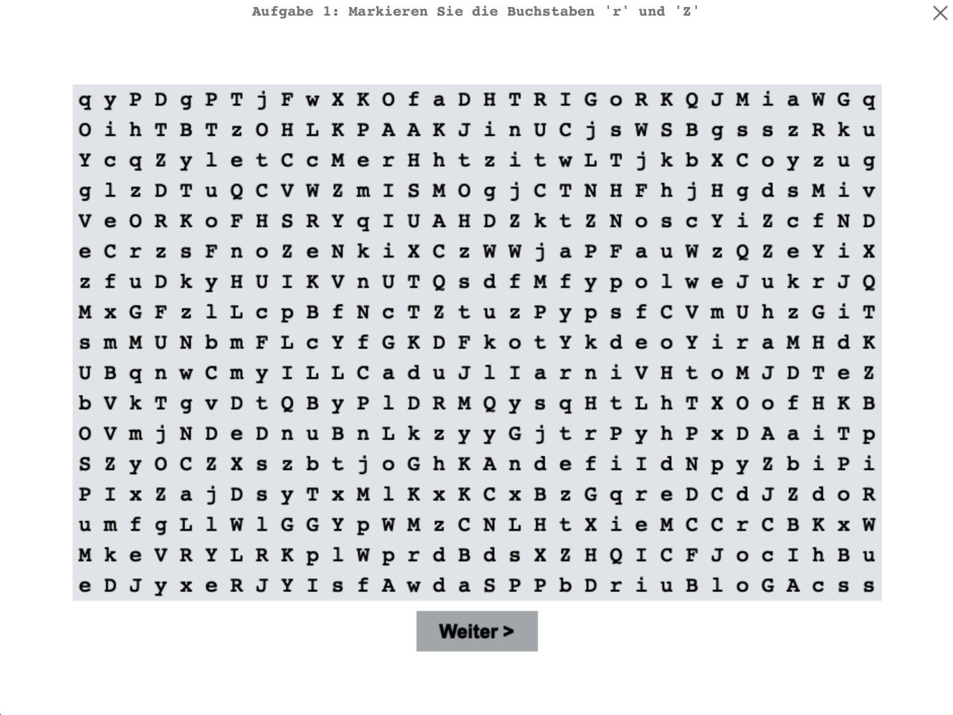 Buchstabensuche