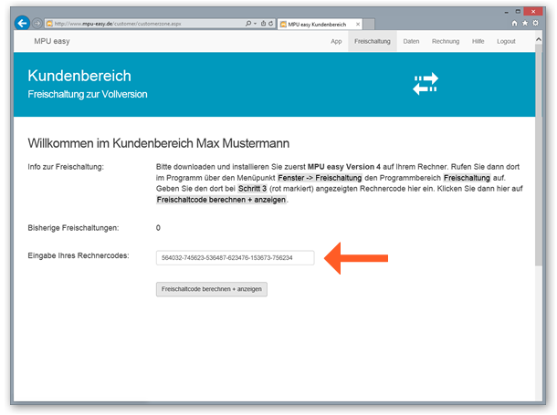 MPU easy Kundenbereich
